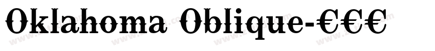 Oklahoma Oblique字体转换